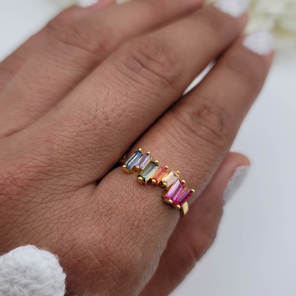🥰 COLORFUL SPIRIT STERLING SILVER RING - Picture 8 of 11